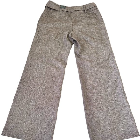 Apt.9 Women Dress Pants Brown Size 10 Average Maxwell Fit Herringbone Wide Legs - Picture 7 of 7